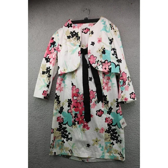 Jonathon Martin Women's Floral Strapless Dress with Cropped Jacket-Size 12 - Picture 1 of 15